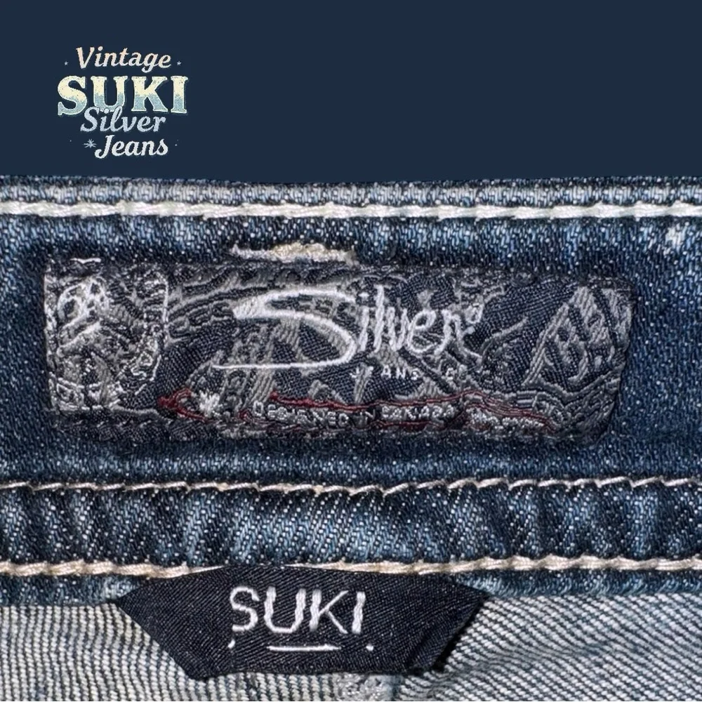 Silver Jeans Suki Mid Rise Curvy Bootcut Jeans Women's Size 26 Vintage Y2K